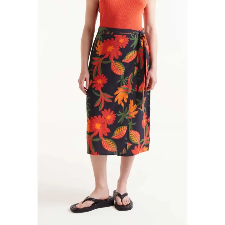 Compañia Fantastica Falda Midi Estampado Floral Famara - 1