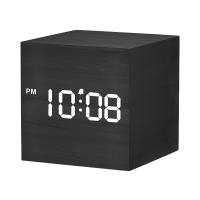 Reloj De Alarma Digital De Madera Con Temperatura Y Control De Voz Reloj De Mesa LED Adorno Artístico Para Decoración De Oficina Y Habitación - details 0
