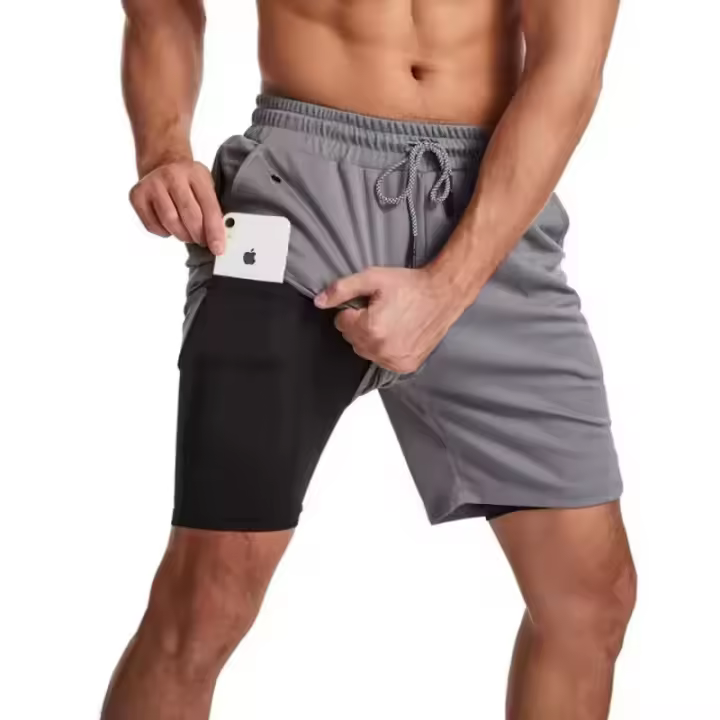 Shorts De Correr Para Hombre 2 En 1 Nuevos 2025 Shorts De Entrenamiento Para Gimnasio Fitness Jogging Deporte Verano Pantalones De Ejercicio - 1
