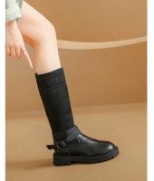Botas Largas Para Mujer Nuevas De Lana Elásticas Botas Retro Con Suela Gruesa Botas De Rodilla Elegantes Zapatos Para Mujer - details 30
