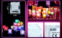 12pc Cubos De Hielo LED Impermeables Luz Aluminante Reutilizable Sensor De Líquido Cubos De Luz Para Bebidas Barra - details 2