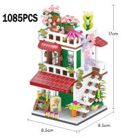 Bloques De Construcción Micro Ciudad Vistas Callejeras Tienda De Flores Y Café Para Niños Y Niñas Juguetes Educativos Regalos De Cumpleaños - details 37