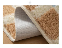 Alfombra De Baño Geométrica Tufting Suelo Suave Para Dormitorio Y Sala De Estar Alfombrilla Aestética Moderna Y Sencilla Para El Hogar - details 2