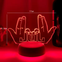 Lámpara 3D LED De Noche Para Fans De Celebrity JUL Cambio De Color Batería Potenciada Decoración De Dormitorio Regalo De Cumpleaños - details 11