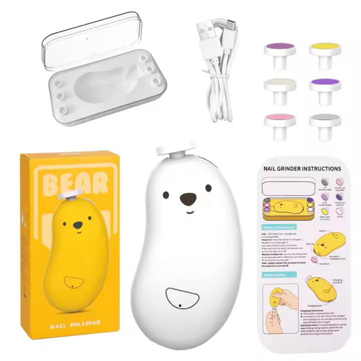 Molinillo de uñas eléctrico para bebé, amoladora de manicura para uñas, pequeña Mini lima de uñas portátil de mano - 1