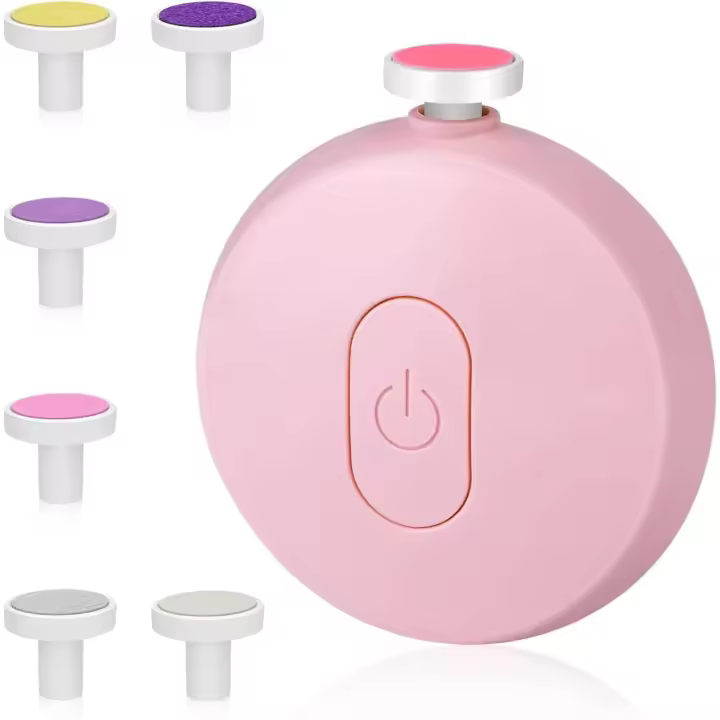 Cortauñas eléctrico para bebés, 6 en 1, juego de manicura y cortauñas a batería, lima eléctrica para bebés, cortauñas eléctrico para bebés, pulidor eléctrico - 1