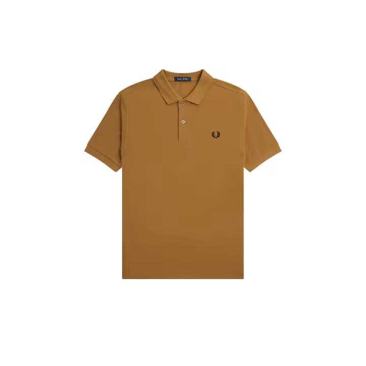 Fred Perry Slim Fit Plain Polo Dark Caramel / Navy - 1