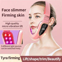Cinturón De Belleza V-electrónico Para El Rostro Masajeador De Belleza Ajustable En Intensidad Con Pantalla LCD Regalo - details 0