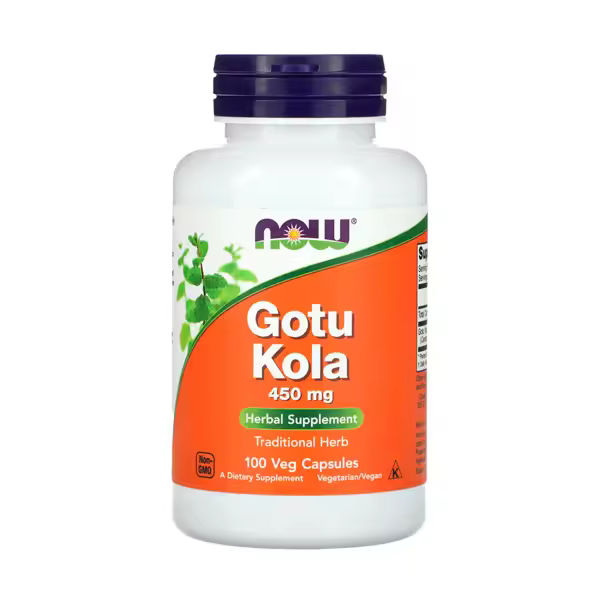 Now Foods, Gotu Kola, 450mg, 100 Cápsulas veganas, Probado en Laboratorio, Vegetal, Sin Gluten, Sin Soja, Vegetariano - 1