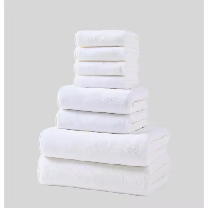 Juego de Toallas de 8 Piezas, 2 Toallas de Baño, 2 Toallas de Mano y 4 Paños de Lavado, suave y Alente Absorbentes - 1