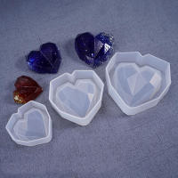 Molde De Resina Epoxy 3D Para Velas En Forma De Corazón Geométrico Tamaño Pequeño Medio Grande Herramientas Para Manualidades DIY Decoración Del Hogar - details 1