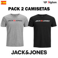 Jack & Jones Hombre Pack 2 Camisetas Algodón De 160 grs ,Manga Corta , Logo estampado Primavera Verano Moda Casual Informal - details 10