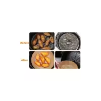 16-20cm, Molde de Papel Para Freidora De Aire Antiadherente, Papel Vegetal para Air Fryer, redondo. Molde Pergamino Desechable Para Hornear Cocinar Asar Y Freir. Papel Freidora Aire, Papel Desechable, Papel Horno Freidora Aire Antiadherente para microonda - details 0