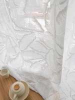 Cortina De Voile Translúcida Romántica Francesa Con Diseño De Flor 3D Para Ventana Cortina De Luz Con Sombreador De Ventana Instalación Lateral Moderno Para Hogar Y Hotel - details 9