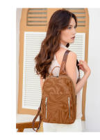 Mochila para mujer, nuevo estilo, ligera, de gran capacidad, sencilla, de PU, mochila versátil y de moda para mujer. - details 11