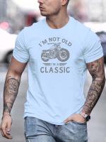 Camiseta De Algodón Puro 100% Para Hombre Verano Estampado Creativo Motocicleta Casual Suelta Oversized Cuello Redondo Manga Corta - details 1