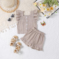 Conjunto De Verano Para Niños Y Niñas Con Chaleco Sin Mangas Camisa Y Shorts Estilo Casual Y Moda Material De Algodón Unisex - details 9