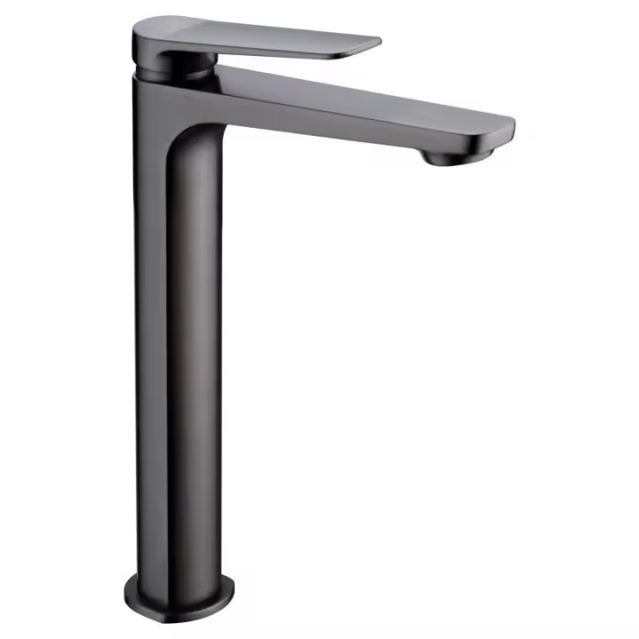Imex Nápoles BDN047-3BGM grifo monomando alto para lavabo de latón negro metalizado - 1