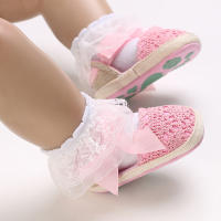 Zapatillas De Verano Para Bebés Niñas 0-18M Con Lazo Casual Sandalias Suave Cómodas Para Primeros Pasos Material Transpirable Tela Y Algodón - details 24