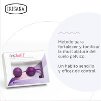 Iriscup Irisana - Bolas Chinas para Suelo Pélvico - 35 mm - Morado - Peso Fortalecedor Muscular - Salud Íntima - De Silicona sin BPA y Acero - Irisballs Doble - details 3