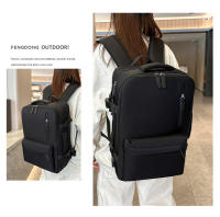 Mochila de viaje unisex de nailon con cremallera, multifuncional, de gran capacidad y con múltiples compartimentos, ideal para parejas. - details 8