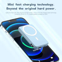 Mag-Safe 10000mAh Power Bank: Batería magnética, Cargador magnético con soporte, Carga USB-C plegable para iPhone 16/15/14/13/12 Pro/Max (Azul of the Sky) - details 0