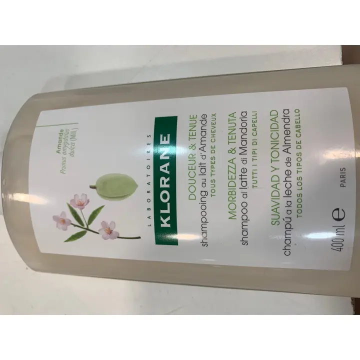 CHAMPU KLORANE A LA  LECHE DE ALMENDRAS 400 ML - 1