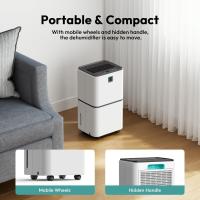 Deshumidificador Expert Connected portátil HUMILABS OL12-BD023F, capacidad de deshumidificación de 12L, 3 modos, descongelación automática, Control por Wifi, Función de Secado de Ropa y Temporizador 12 horas, Área de Cobertura de 30m2 - details 1