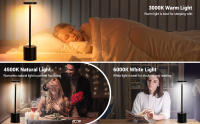 Lámpara De Mesa LED Con Sensor De Toque Luz Nocturna Recargable Sin Cable Para Decoración De Habitación Restaurante Hotel Bar - details 10
