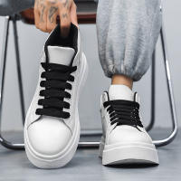 Zapatos Casuales Para Hombre Blanco Con Plataforma Alta Calidad Tenis De Exterior Deportivos De Tenis Talla Verdadera Para Adultos Material Superior PU Suela De PVC Transpirable Y Massajeador - details 21