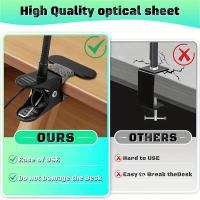 Lámpara de escritorio LED ajustable con fuente de luz y lupa, regulable, cambio de color, protección ocular, lupa con clip para lectura, trabajo de oficina y bricolaje, lupa iluminada de 10x, lupa iluminada con clip, lupa de 10x, lámpara de escritorio de - details 7