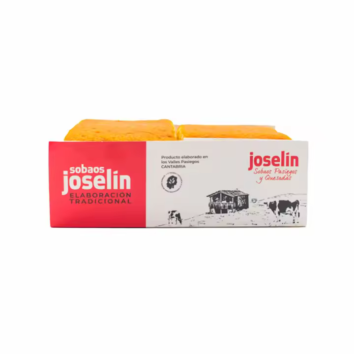 Joselín Sobaos Pasiegos Grandes – Pack de 4 Unidades (575 g) – Con Margarina, Envueltos Individualmente en Papel Parafinado - 1