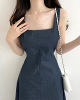 Vestido Largo De Hombros Sin Mangas Estilo Francés Vintage Para Mujer REALEFT Verano 2025 Vestido A-Line Recto Casual De Cuello Cuadrado Midi Zipper - details 13