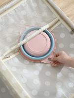 Cubeta Plegable Portátil Para Lavado De Rostro Y Viajes Ecológica Y Duradera Ahorradora De Espacio En Plástico Azul Rosa Verde - details 8