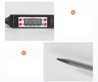 Termómetro Digital De Cocina Con Púa Larga Para BBQ Carne Pasteles Caramelo Fritos Asado Herramienta De Cocina Familiar Medidor De Temperatura Para Horno - details 2