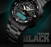 Reloj De Pulsera Deportivo De Moda Para Hombre SKMEI 1370 Lujo Acero Inoxidable Resistente Al Agua Cronógrafo Dual Pantalla LED Y Analógica - details 5