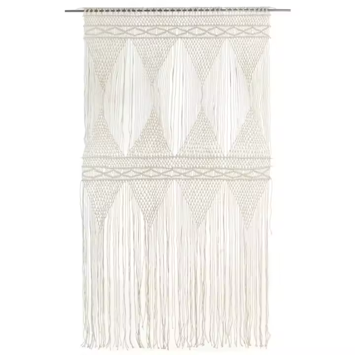 Cortina de macramé algodón 140x240 cm - 1