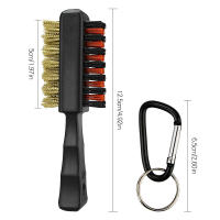 Limpia Grooves De Golf 1 Pc Herramienta Dual Sided Portátil Ligera De Metal Con Paja De Nylon Accesorios Para Bolas Y Zapatos De Hierro Regalo Nuevo - details 6