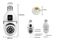 Cámara de vigilancia con bombilla E27, dispositivo con doble lente, WiFi, 8MP, PTZ, seguimiento humano por Ia, visión nocturna a Color, Audio bidireccional, Smart Cam CCTV - details 9