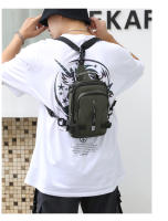 Bolsa De Pecho Multifuncional Para Hombre En Nylon Con Patente Impermeable Antirrobo Para Viajes Con Carga USB Bolsa Masculina Casual - details 20