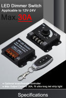 Controlador Remoto De LED 12V 24V Para Tiras De Luces LED Potencia Máxima 360W Regulador De Voltaje Con Botón De Modulación 30A - details 0