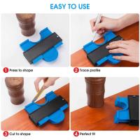 Regla De Perimetro Irregular 12/14/25cm Plástico Para Mapeo De Perfiles Escala De Curvatura Para Azulejos Y Lamina Muebles Herramienta Manual - details 6