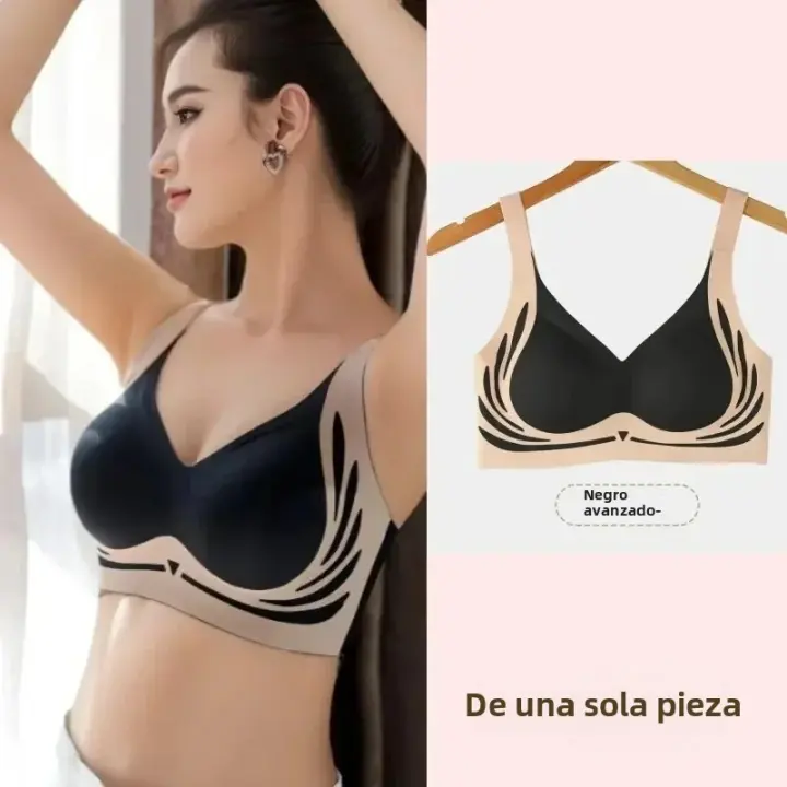 Sujetador Inalámbrico De Push-up Para Mujer Soporte Suave Ajustable Antigravedad Sin Costuras Levantador De Pecho Bra De Nylon Diverso Tamaños Colores - 1