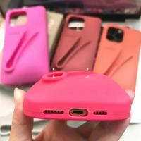Funda De Teléfono INS Nueva Para iPhone Con Portador De Labial Y Silicone De Color Rhode Compatible Con Series 16 15 14 13 12 11 pro Max plus - details 19