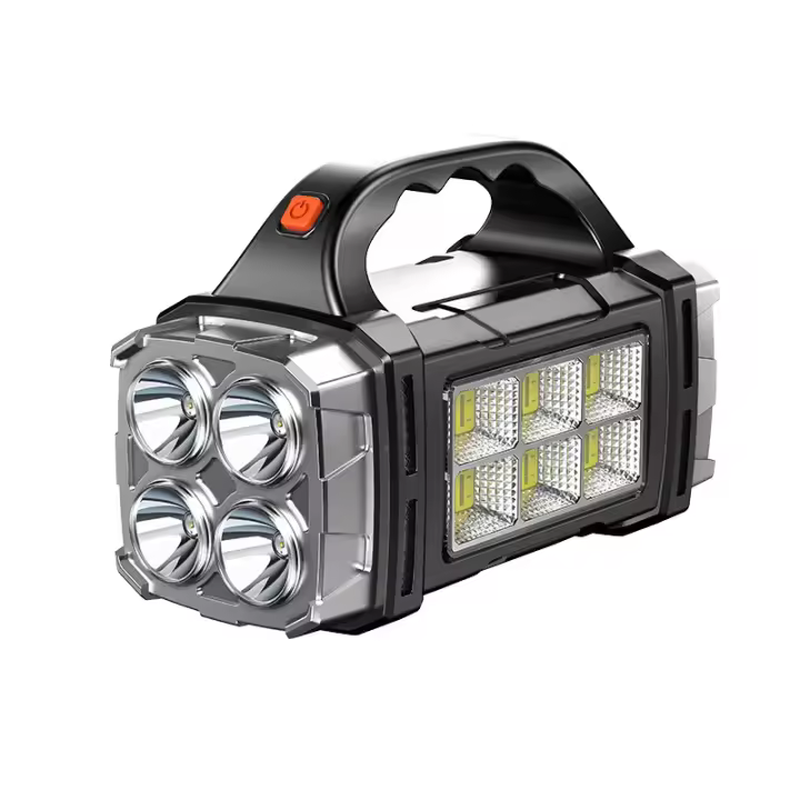 Lámpara Portátil Recargable Con 8/4 LED FuerteLinterna Solar USB Con COB Para Camping Y Exteriores Incluye Batería Recargable - 1