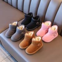 Botas De Nieve Para Niños Y Niñas Marrón Gris Rosa Y Rosa Suaves Y Gruesas Para Invierno Zapatos Planos De Algodón Para Niños - details 25