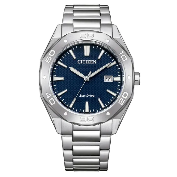 Reloj Citizen hombre Eco-drive bisel octogonal y esfera azul - 1