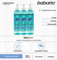 Babaria Pack 3x Gel Limpiador Ácido Hialurónico: Limpieza Profunda, Hidratación y Piel Suave para Todo Tipo de Pieles - details 0