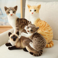 Muñeco De Peluche Siamese Realista Para Decoración Del Hogar Y Regalo Para Niñas Juguetes De Mascotas Corto De Algodón Relleno De Poliéster - details 23