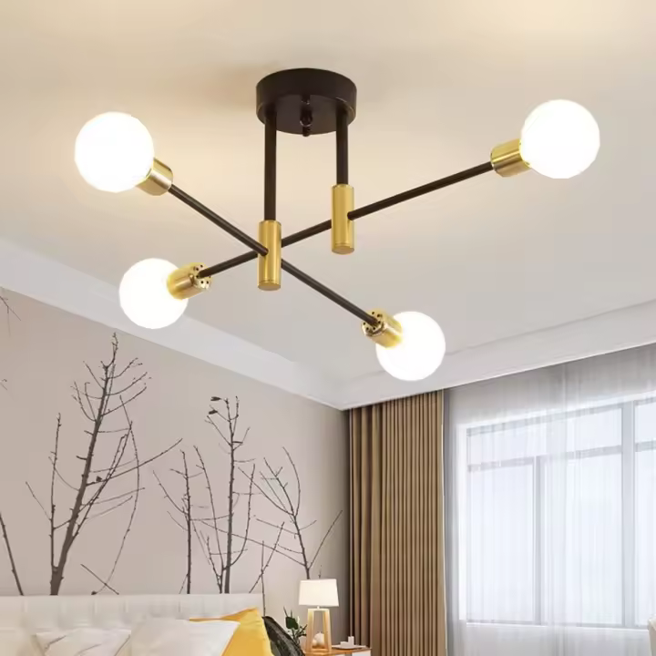 Lámpara De Techo Rustica Moderna Para Cocina Dormitorio Sala De Estar Baño Pasillo Entrada Iluminación Sputnik De Estilo Rústico - 1
